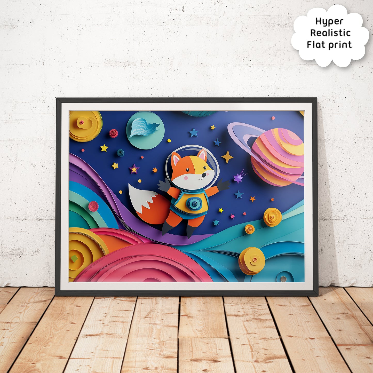 Fox's Space Adventure Nursery Art