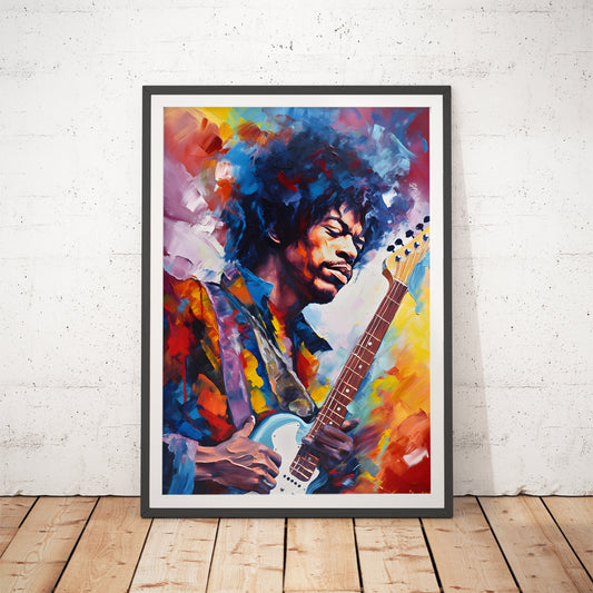Jimi Hendrix Impressionist Art Print