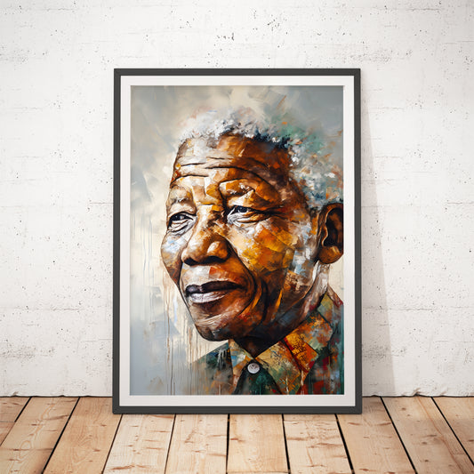 Nelson Mandela Impressionist Art Print