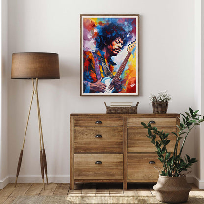 Jimi Hendrix Impressionist Art Print