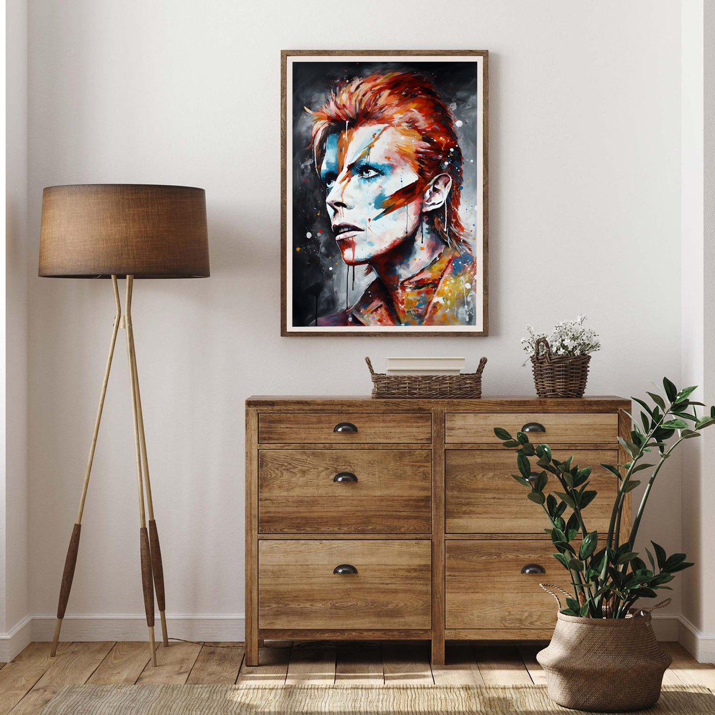 David Bowie Ziggy Stardust Expressionist Art Print