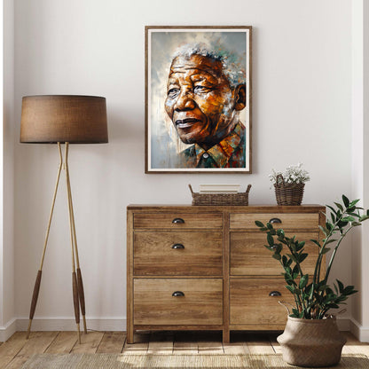 Nelson Mandela Impressionist Art Print