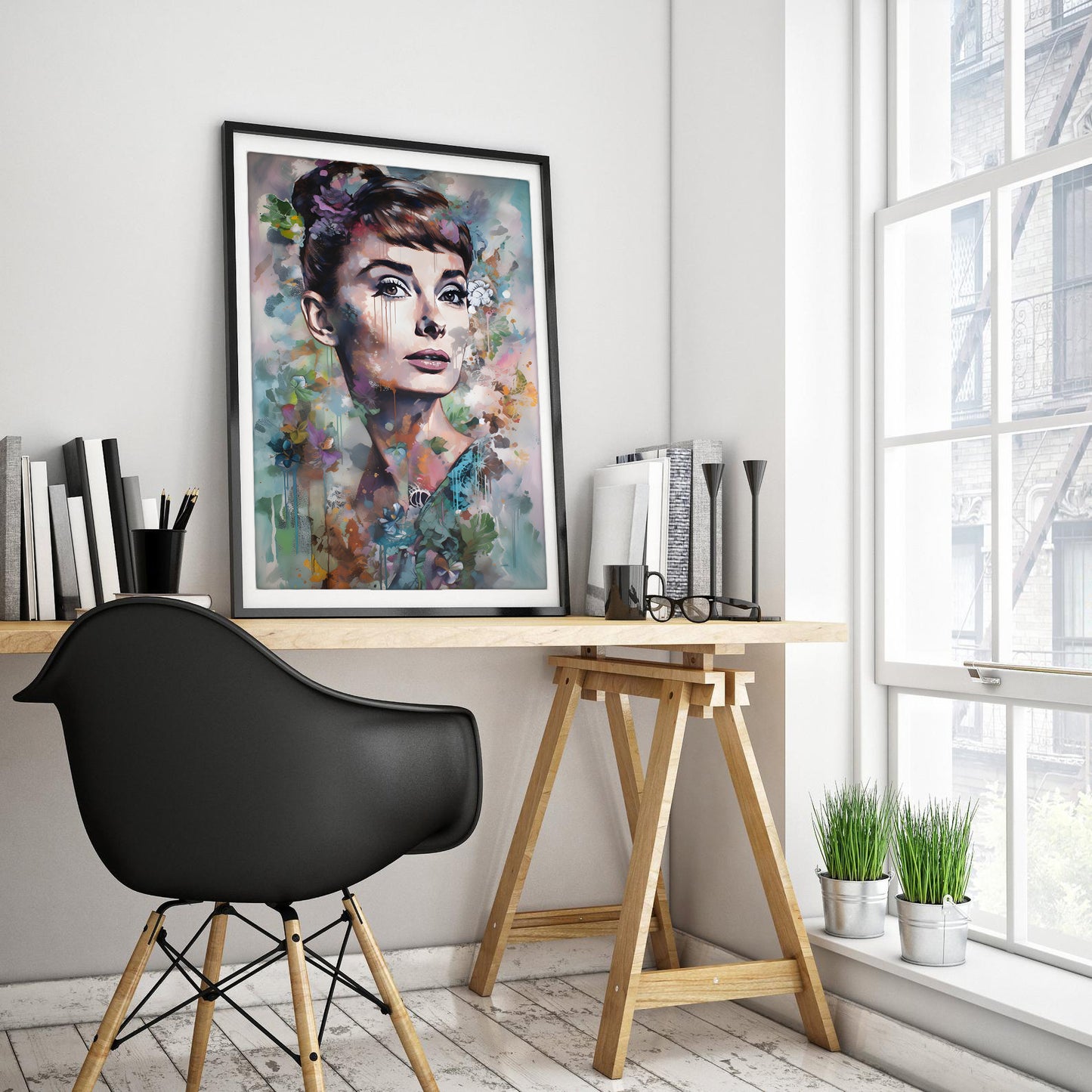 Audrey Hepburn Impressionist Portrait Art Print