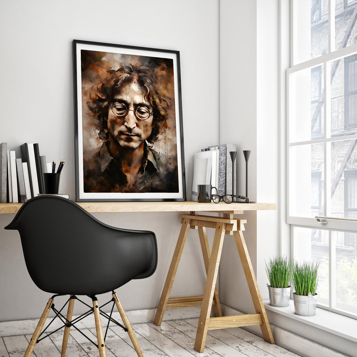 John Lennon Impressionist Art Print