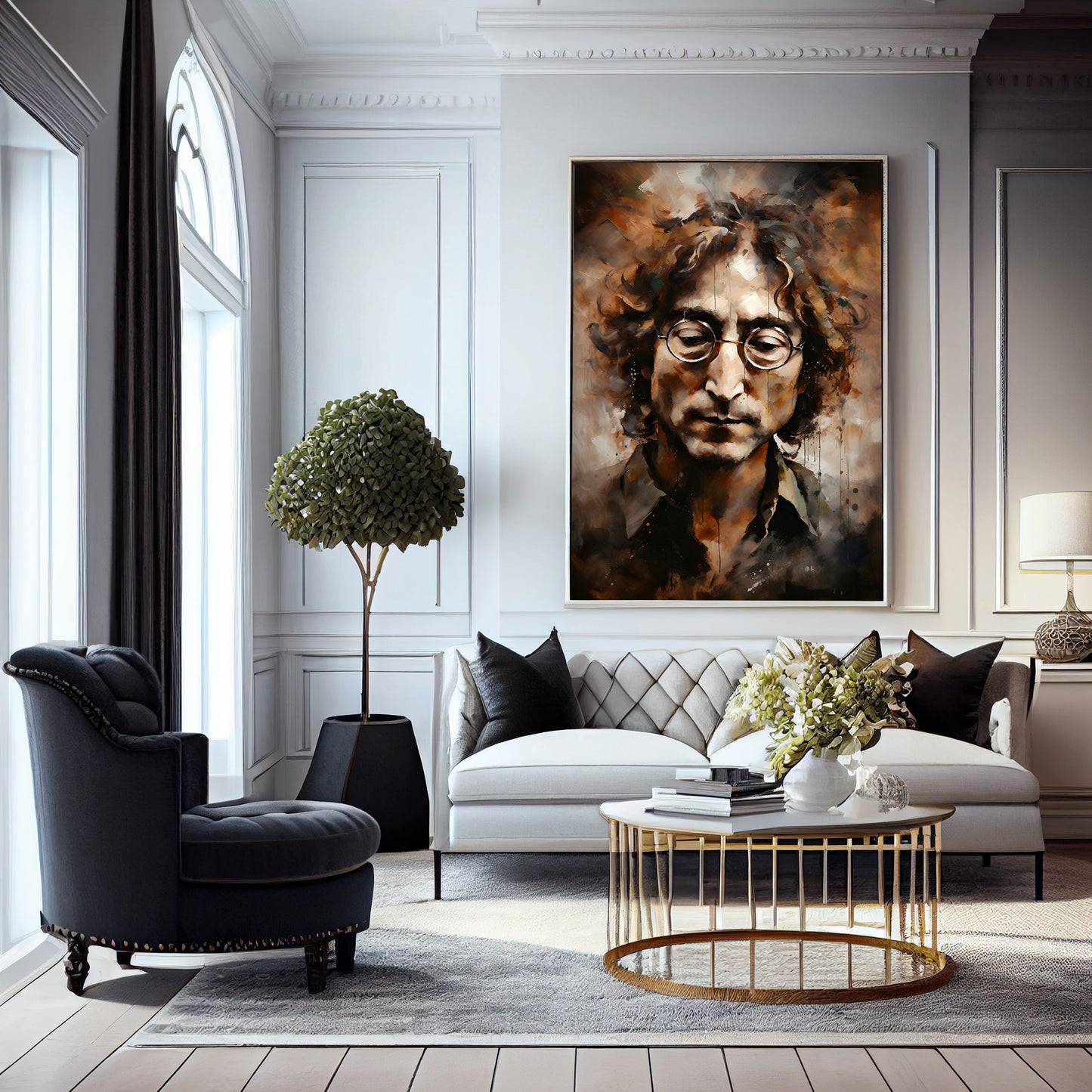 John Lennon Impressionist Art Print