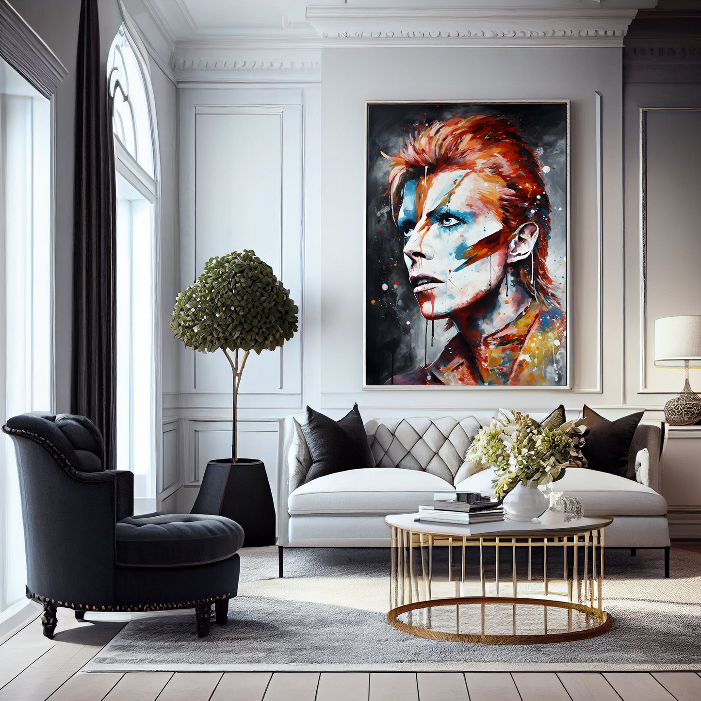 David Bowie Ziggy Stardust Expressionist Art Print