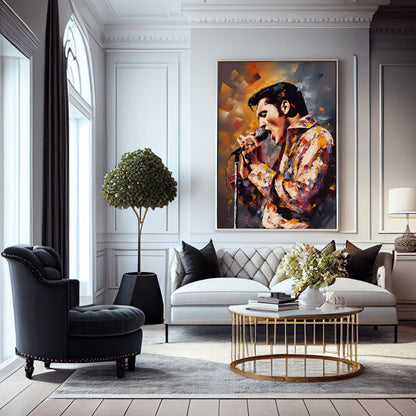 Elvis Presley Impressionist Art Print