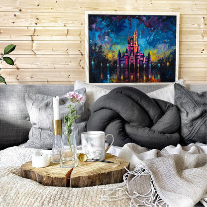 Cinderella Disney Castle Impressionist Art Print