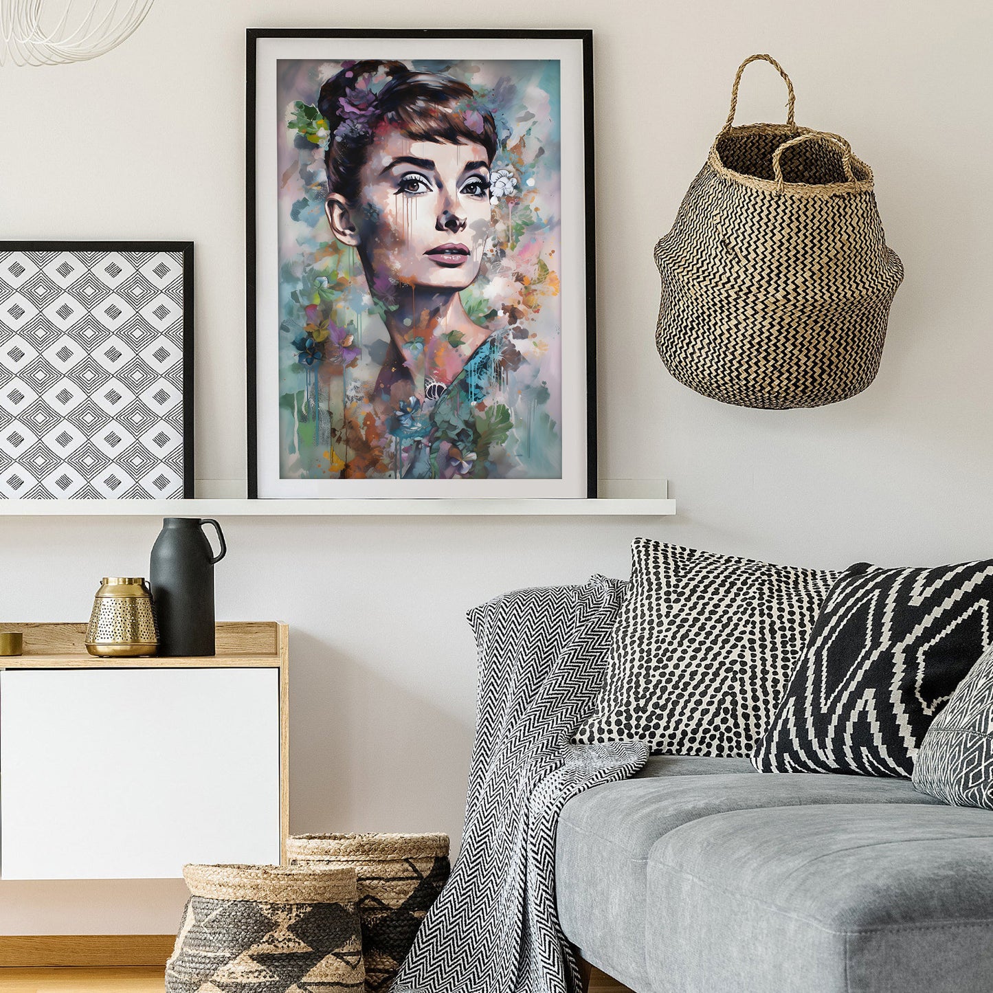 Audrey Hepburn Impressionist Portrait Art Print