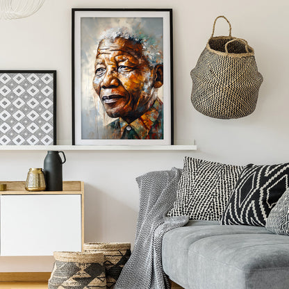 Nelson Mandela Impressionist Art Print