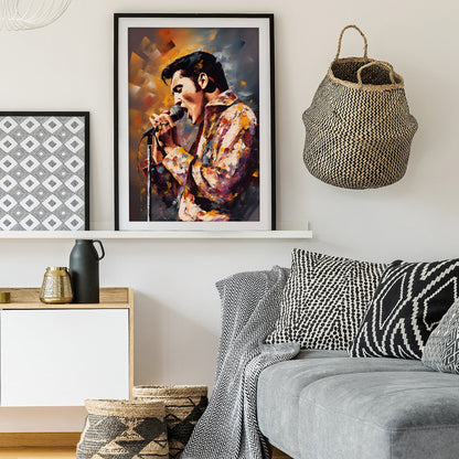 Elvis Presley Impressionist Art Print