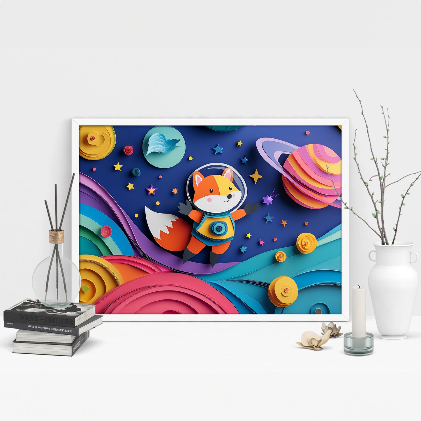 Fox's Space Adventure Nursery Art