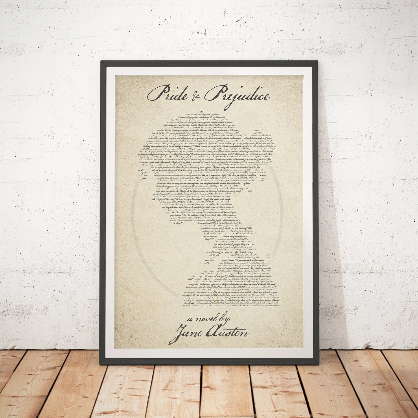 Jane Austen's Pride and Prejudice Silhouette Art Print