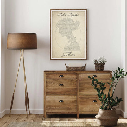 Jane Austen's Pride and Prejudice Silhouette Art Print