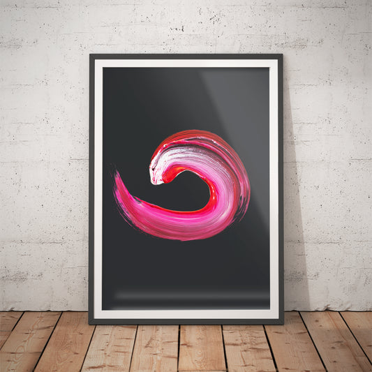 Crimson Spiral Art Print