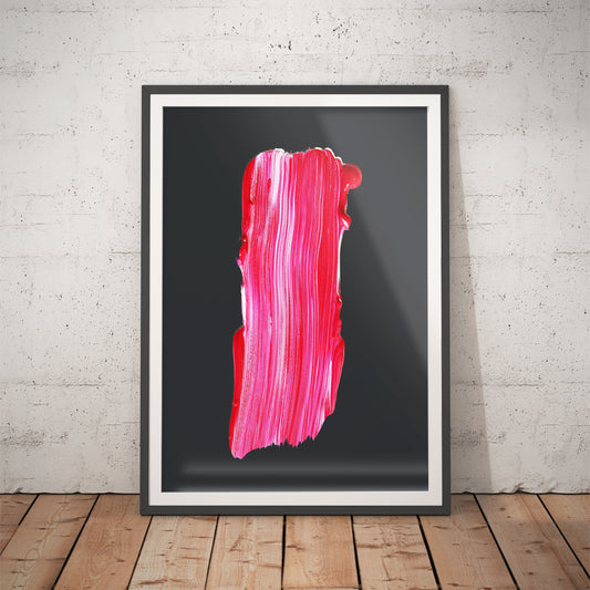 Scarlet Stroke Art Print