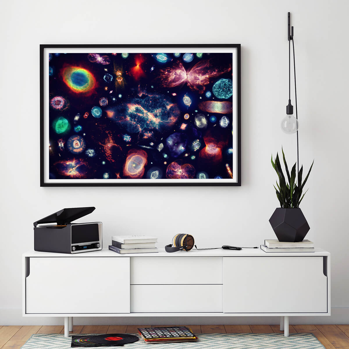 100 Galaxies Cosmic Art Print