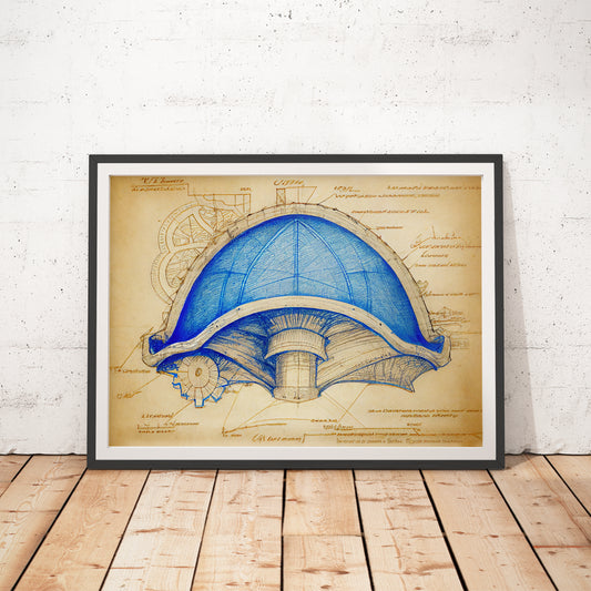 Mario Kart Blue Turtle Art Print