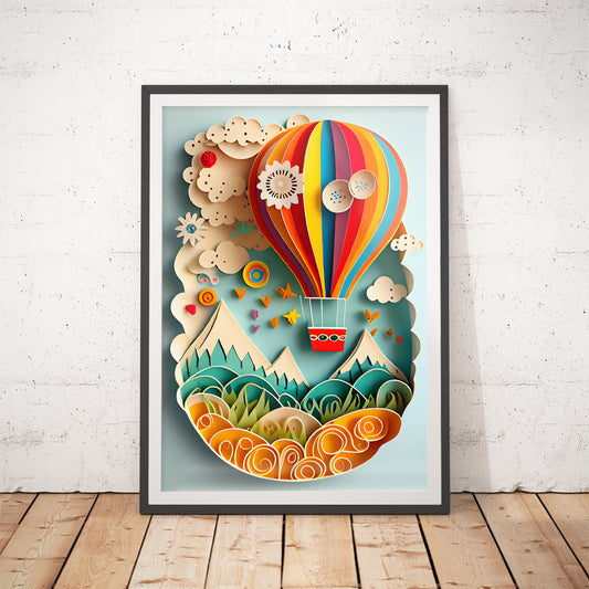 Hot Air Balloon Nursery Art