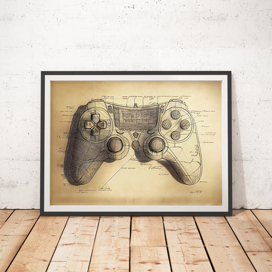 Playstation Controller Art Print