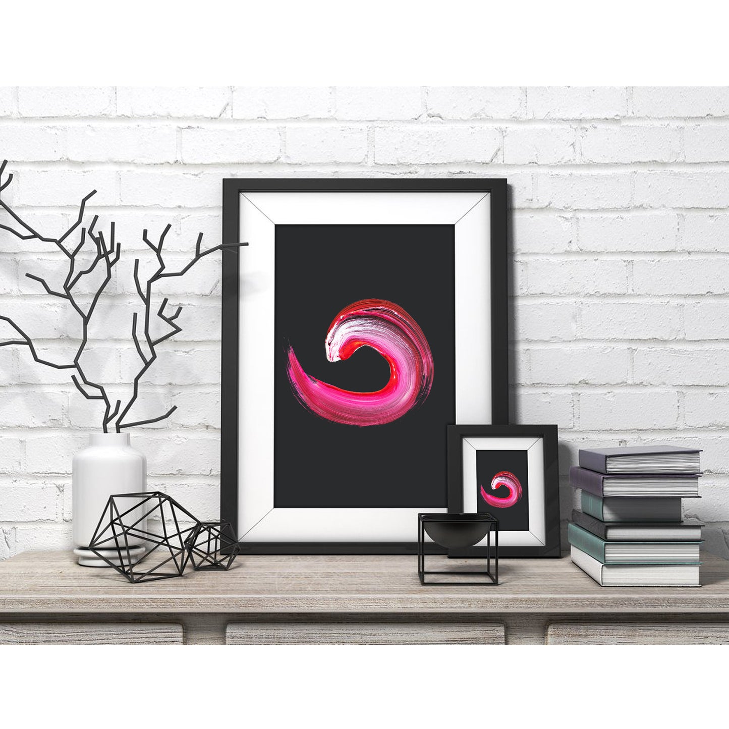 Crimson Spiral Art Print