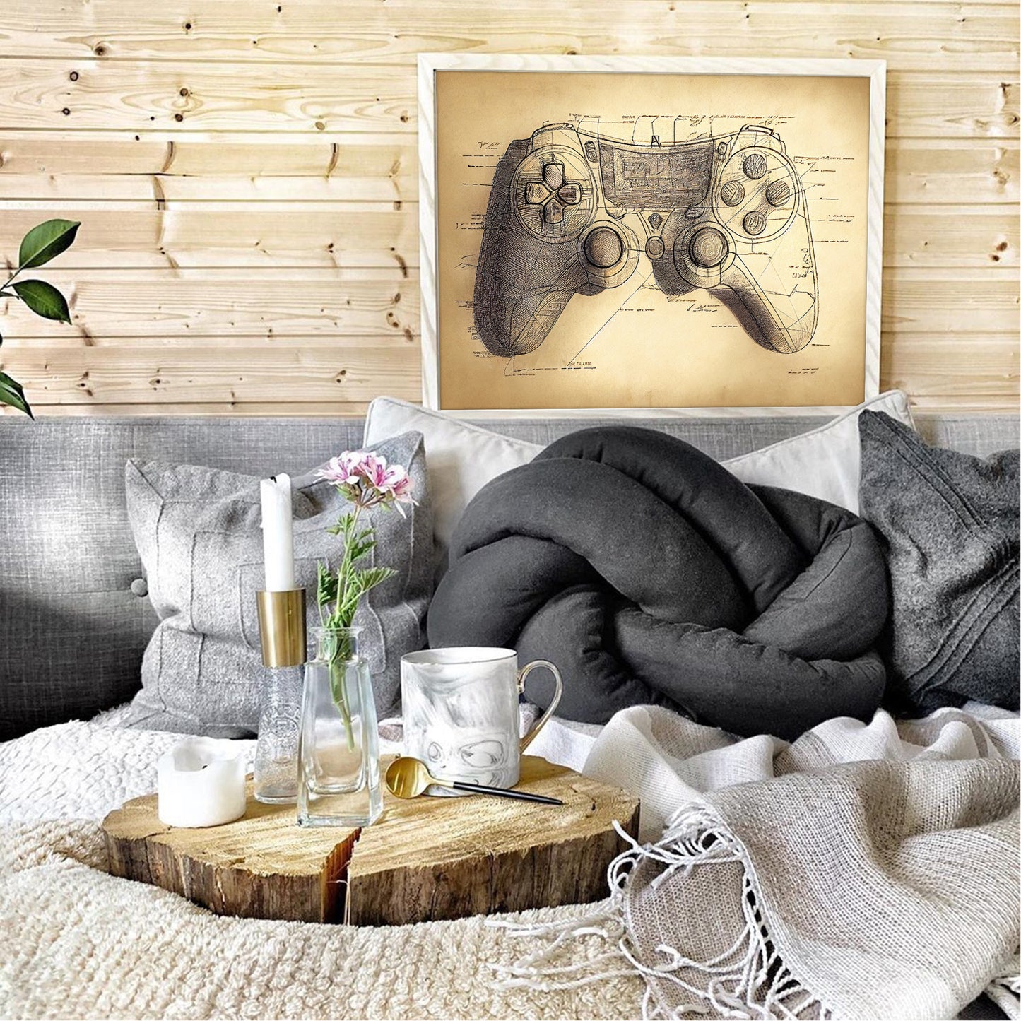 Playstation Controller Art Print