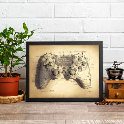 Playstation Controller Art Print
