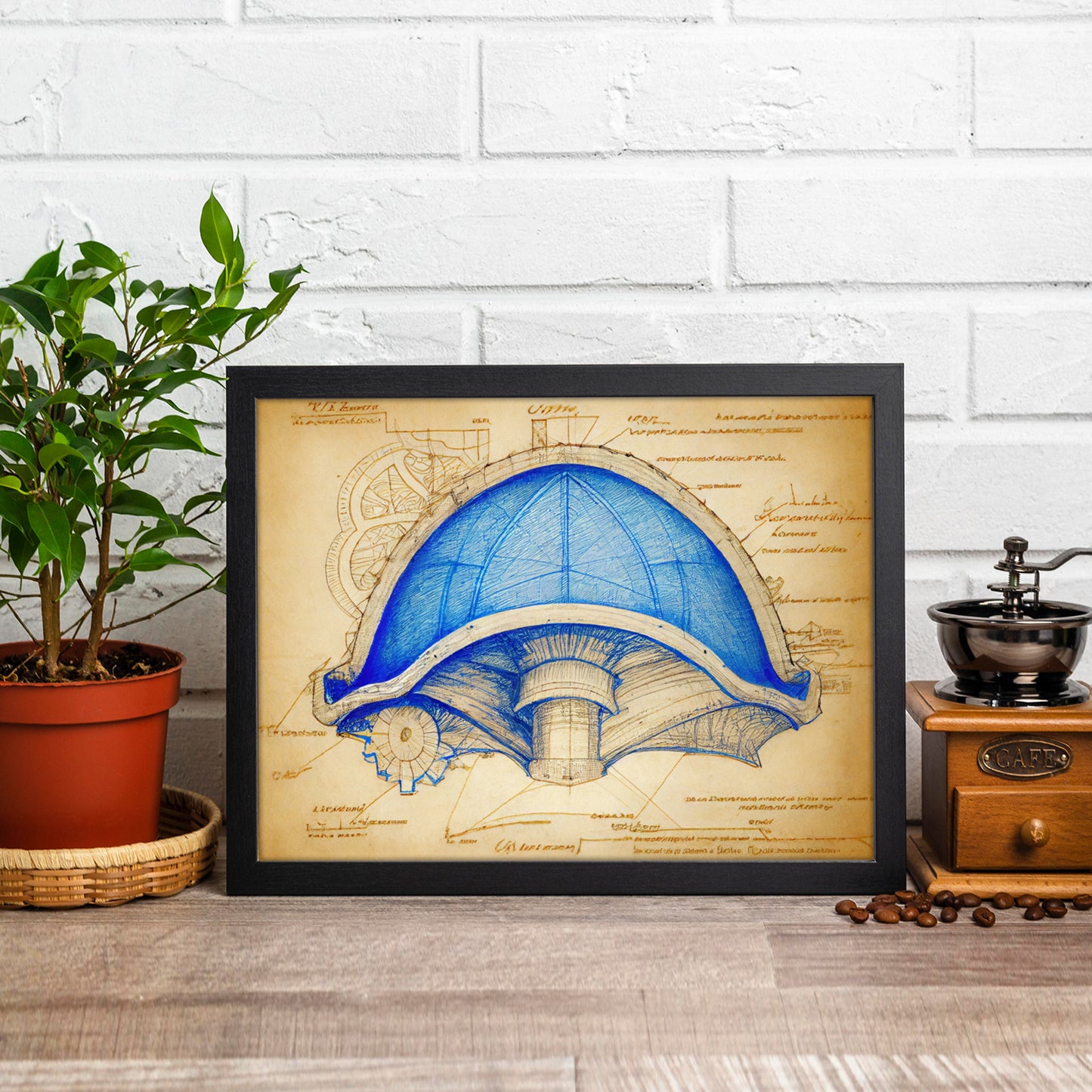 Mario Kart Blue Turtle Art Print