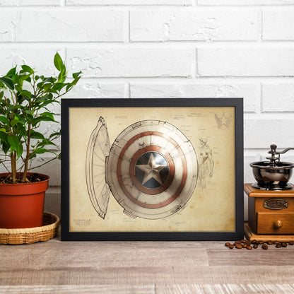 Captain America Shield Art Print