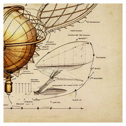 Harry Potter Golden Snitch Blueprint Art Print