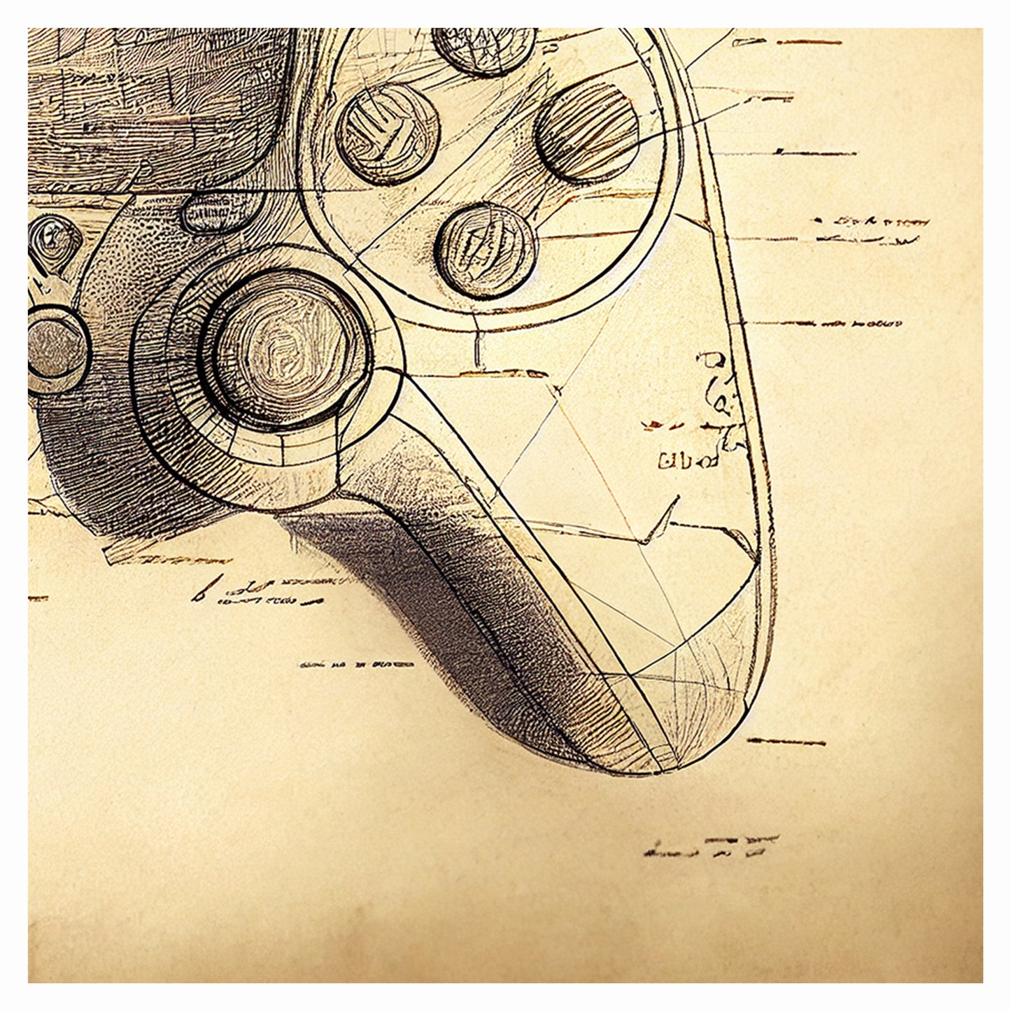 Playstation Controller Art Print