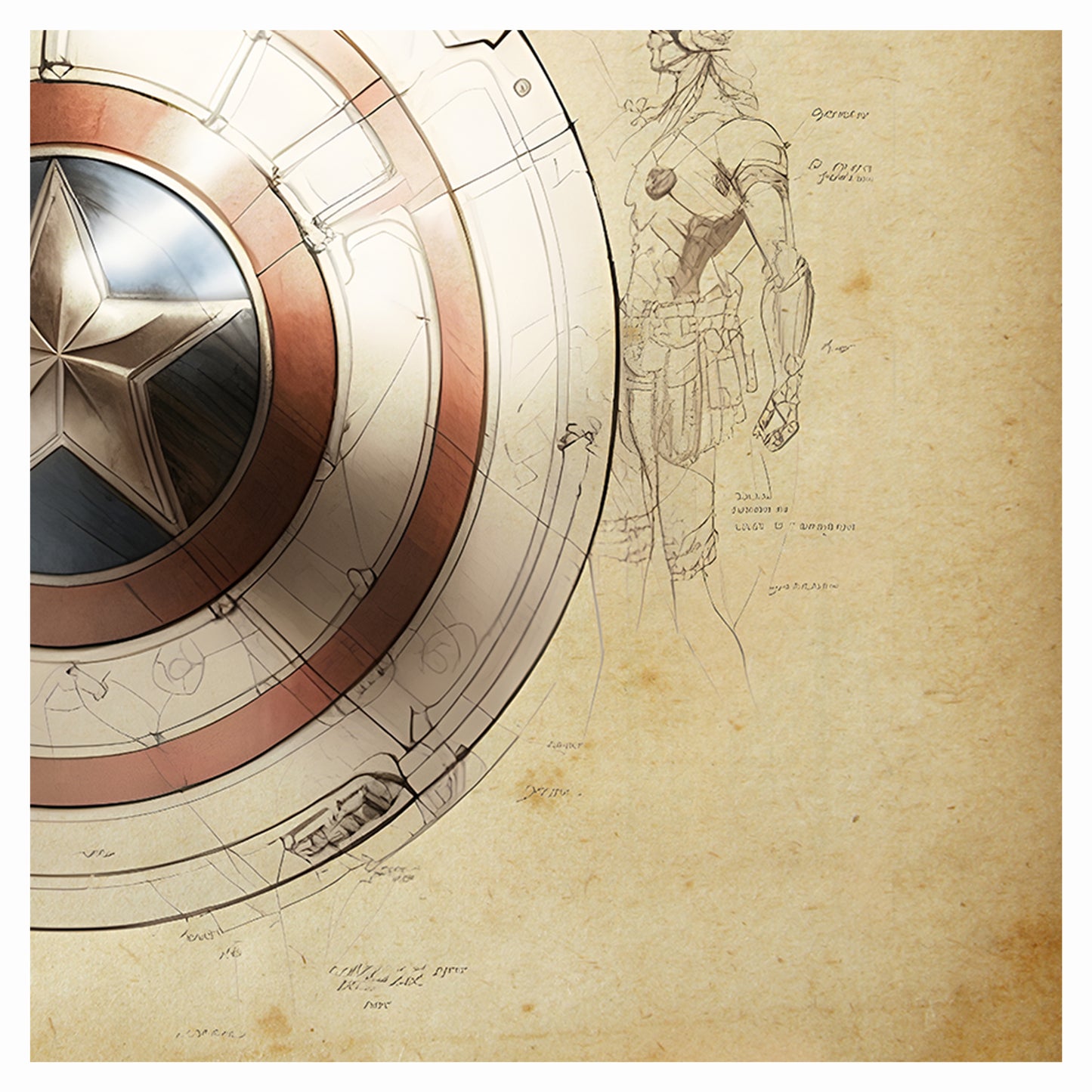 Captain America Shield Art Print