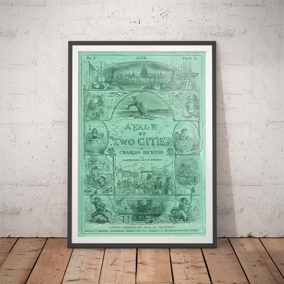 Historic Dickens' A Tale of Two Cities Art Print