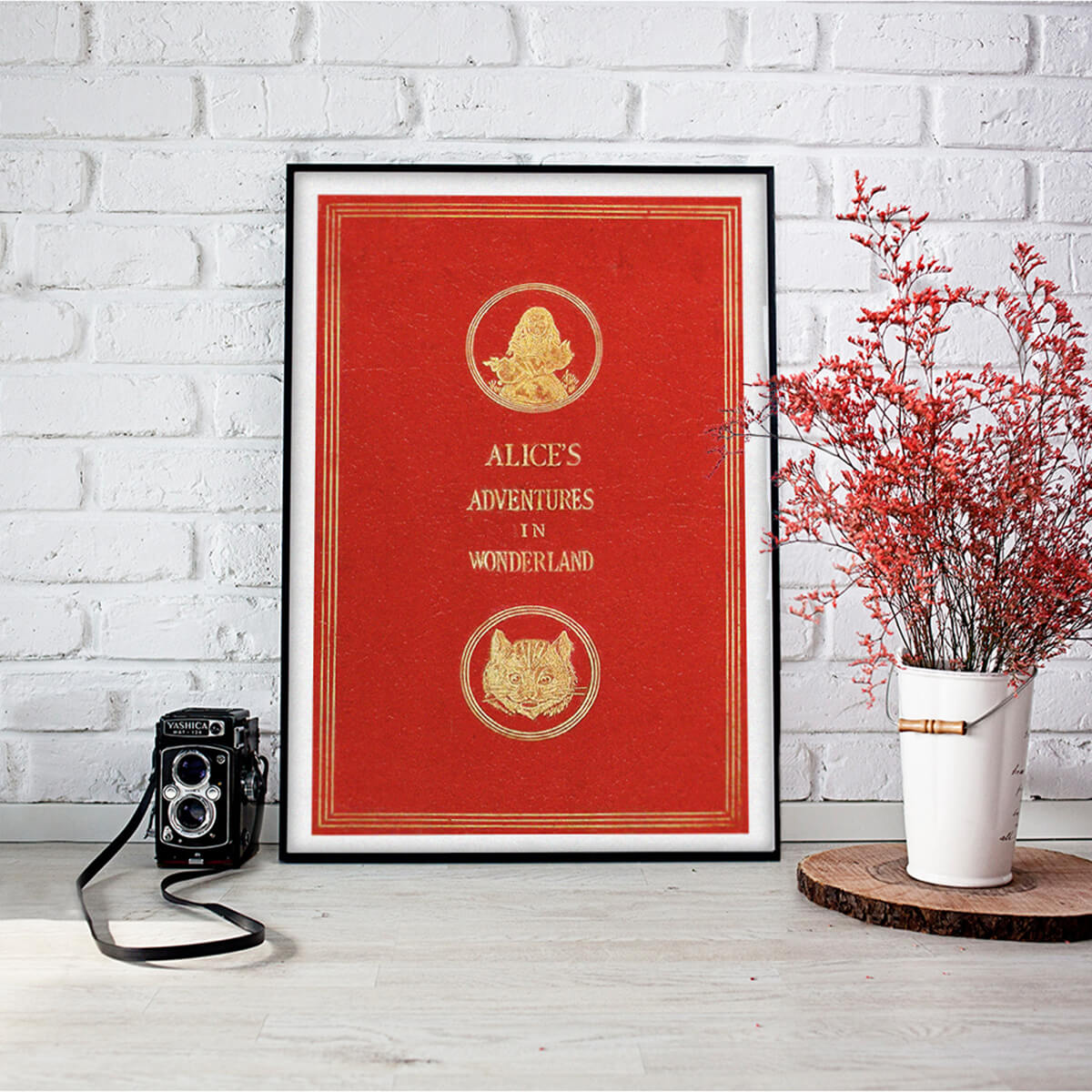 Alice in Wonderland Book Art Print