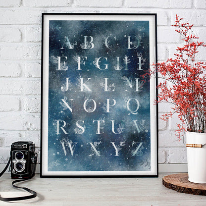 Alphabet Celestial Art Print