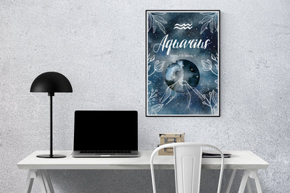 Aquarius Celestial Art Print