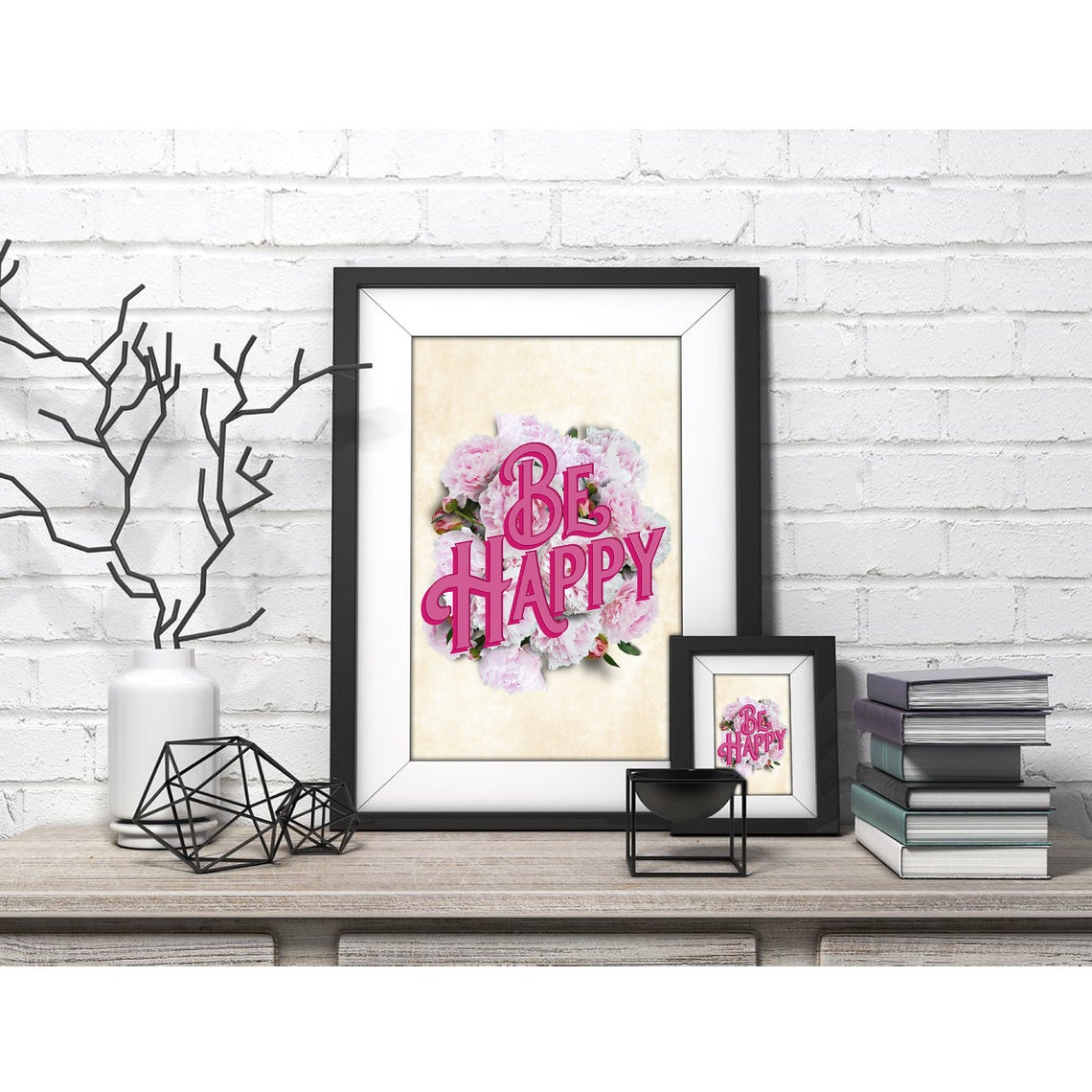 "Be Happy" Botanical Art Print