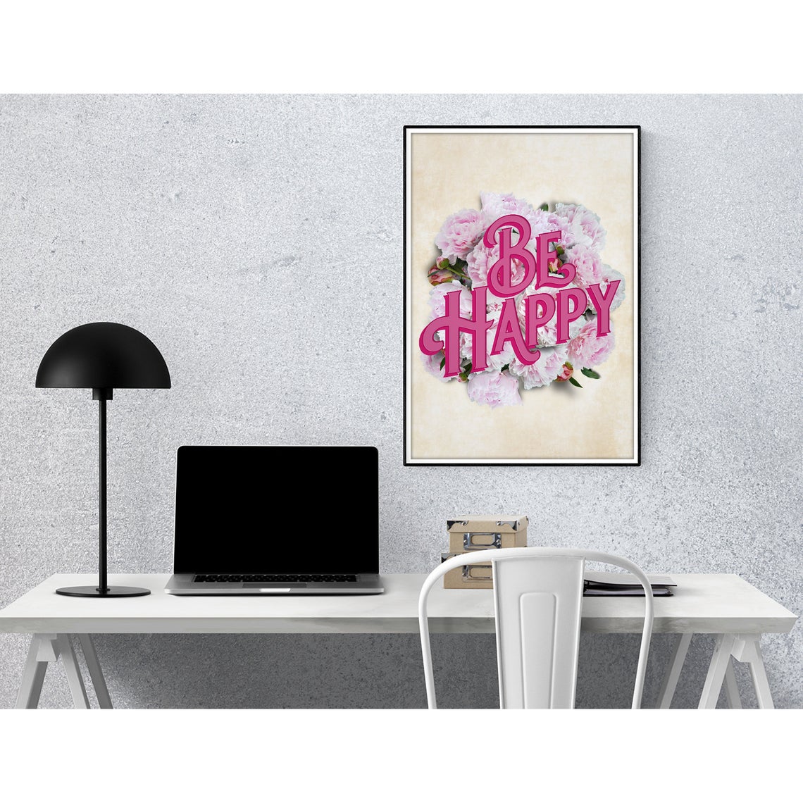 "Be Happy" Botanical Art Print