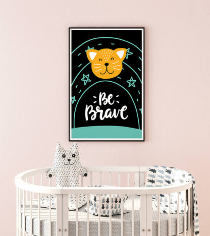 Courageous Kitty Scandi Art Print