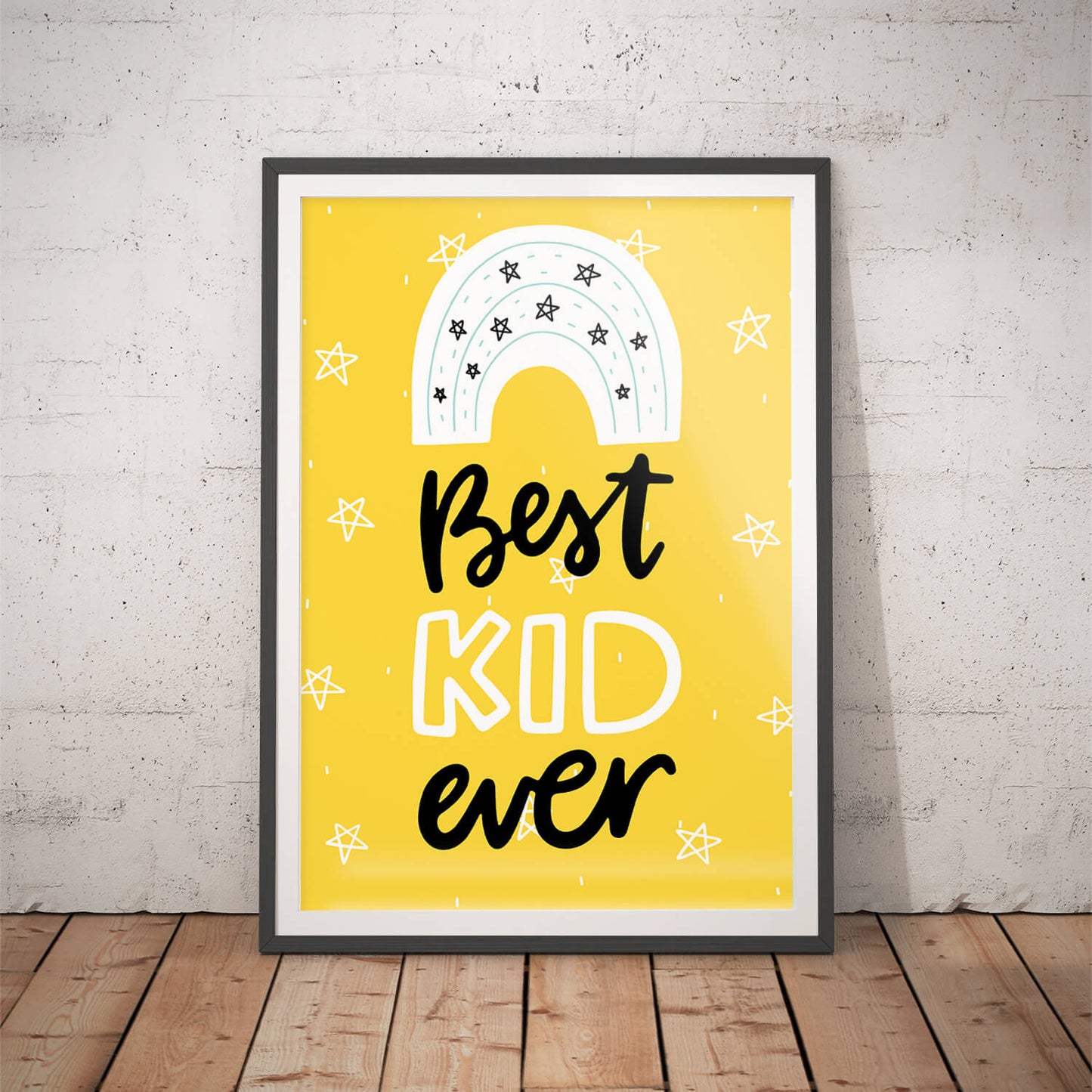 Best Kid Ever Rainbow Scandi Art Print