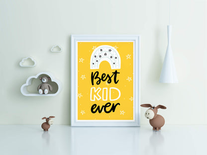 Best Kid Ever Rainbow Scandi Art Print