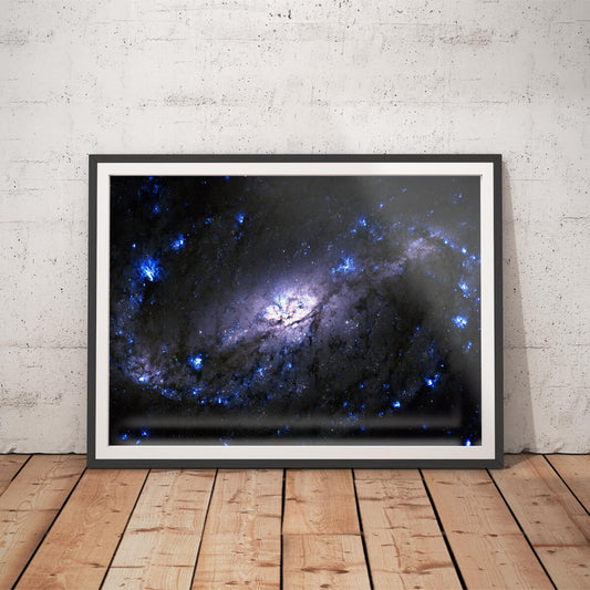 Cosmic Voyage Blue Nebula Art Print