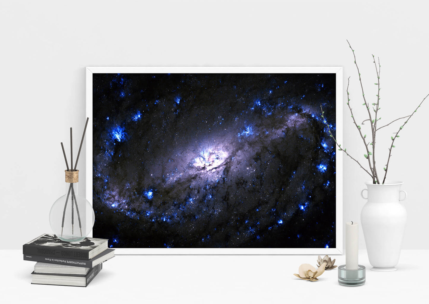 Cosmic Voyage Blue Nebula Art Print