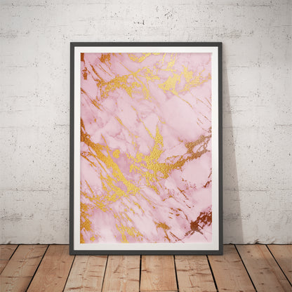 Chic Pink Marble Art Print