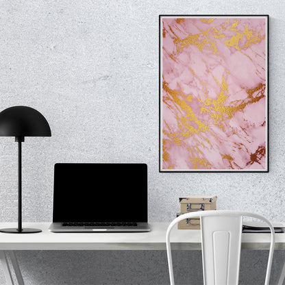 Chic Pink Marble Art Print