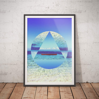 Azure Tranquility Scandinavian Art Print