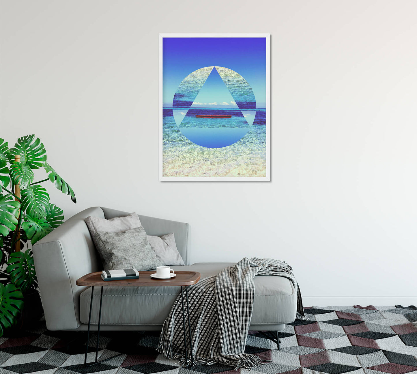 Azure Tranquility Scandinavian Art Print