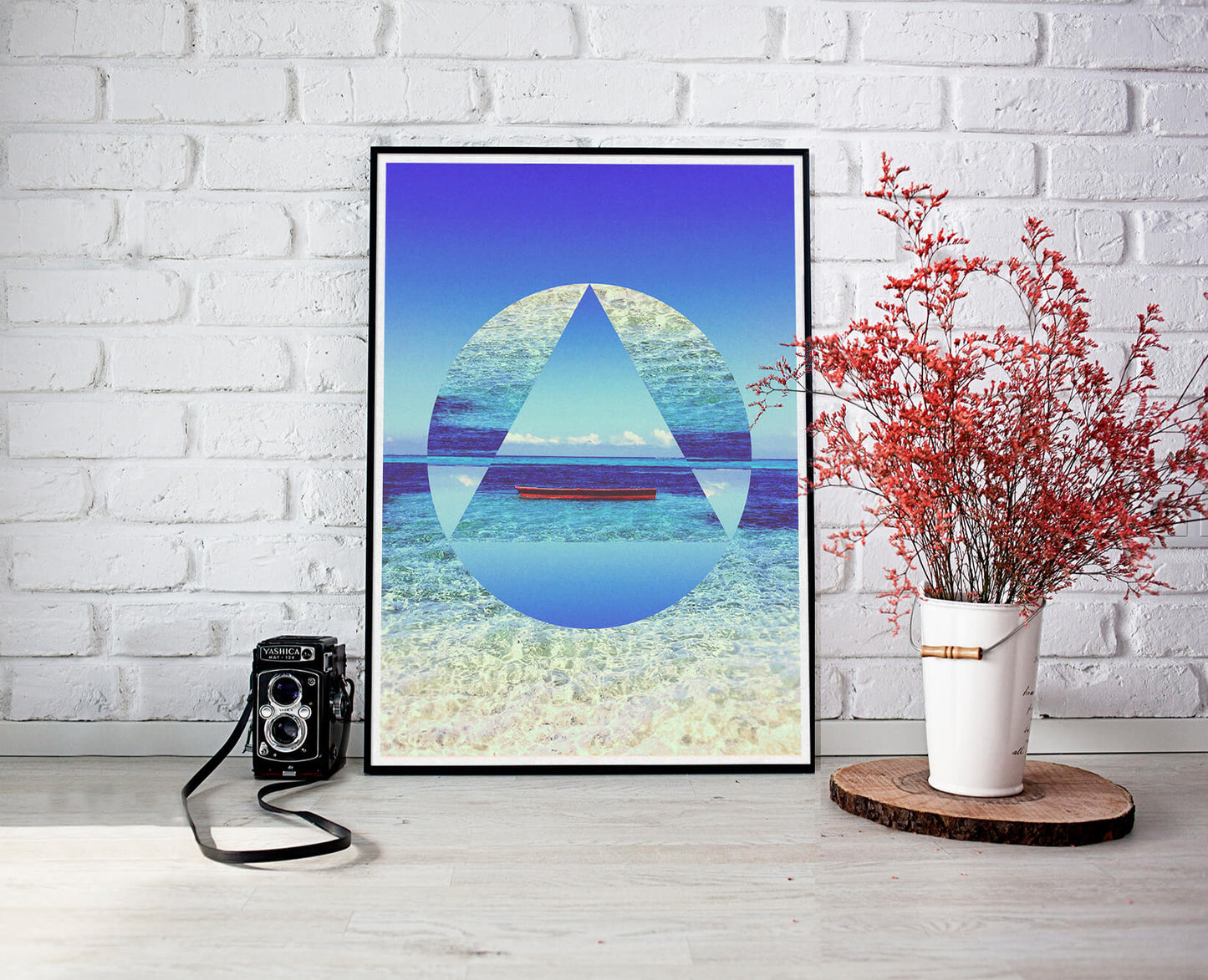 Azure Tranquility Scandinavian Art Print