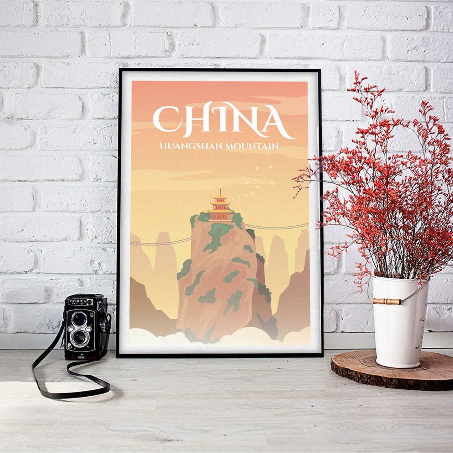 Minimalist China Travel Art Print