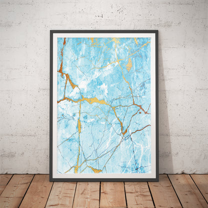 Kintsugi Gold Marble Art Print